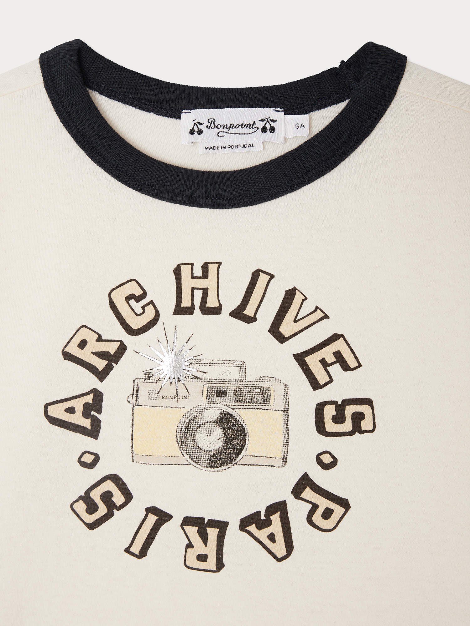 Akiva T-shirt with Paris Archives print in organic cotton - Image 4