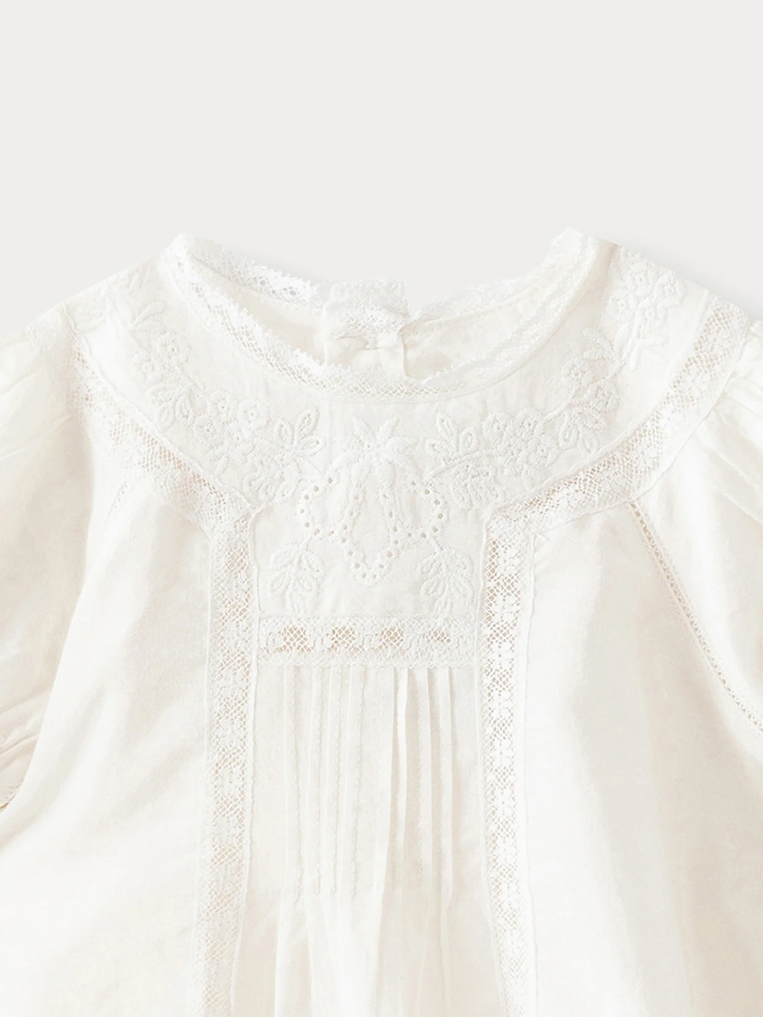 Baby Dobby Voile Romper milk white - Image 4
