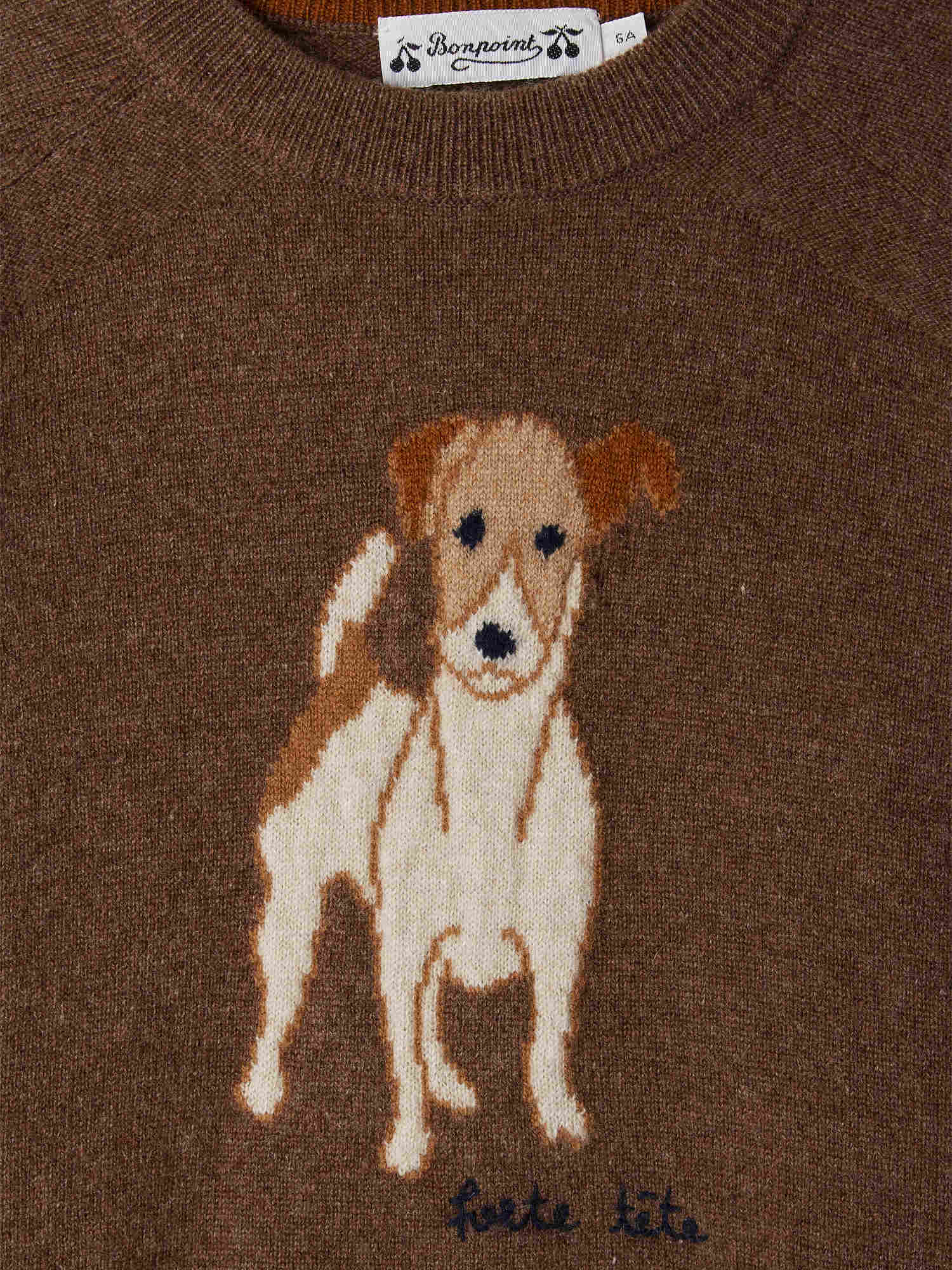 Berlioz jacquard sweater with hand-embroidered cashmere dog - Image 4