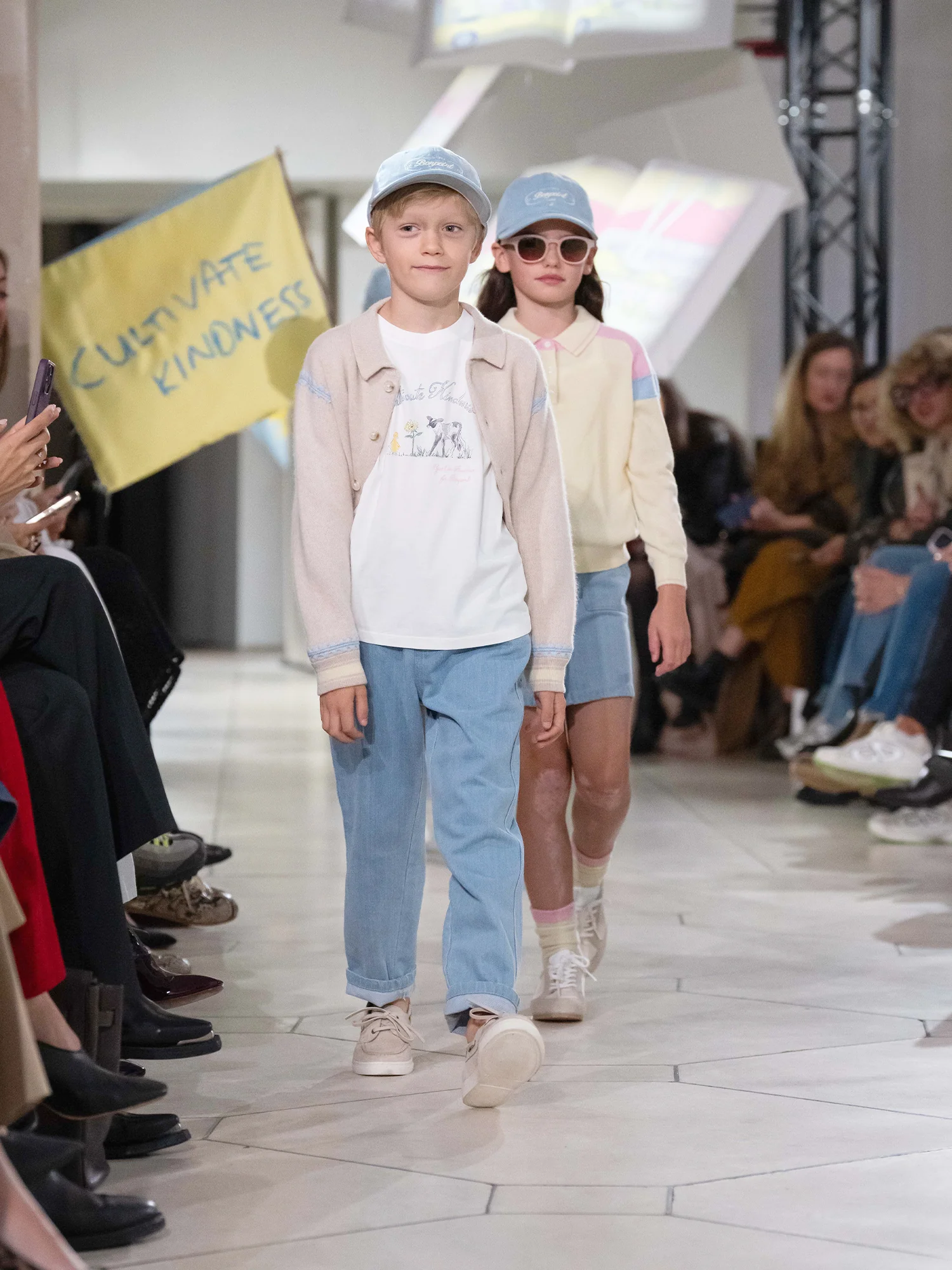 Bonpoint x Guest in Residence Liberté mixed cardigan with contrasting embroidery in sand cashmere - Image 5