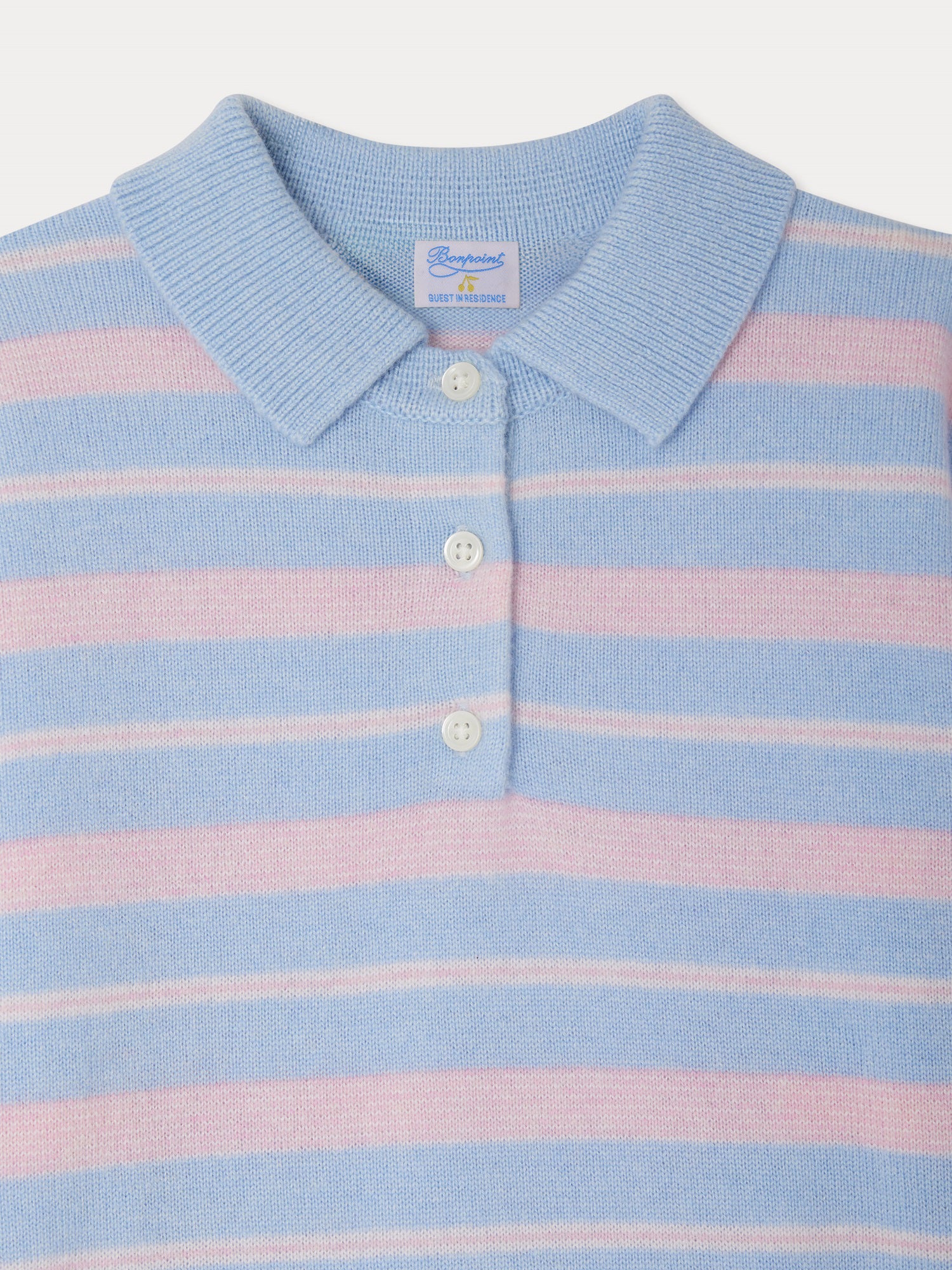 Bonpoint x Guest in Residence Louie unisex polo neck sweater cashmere in blue - Image 4