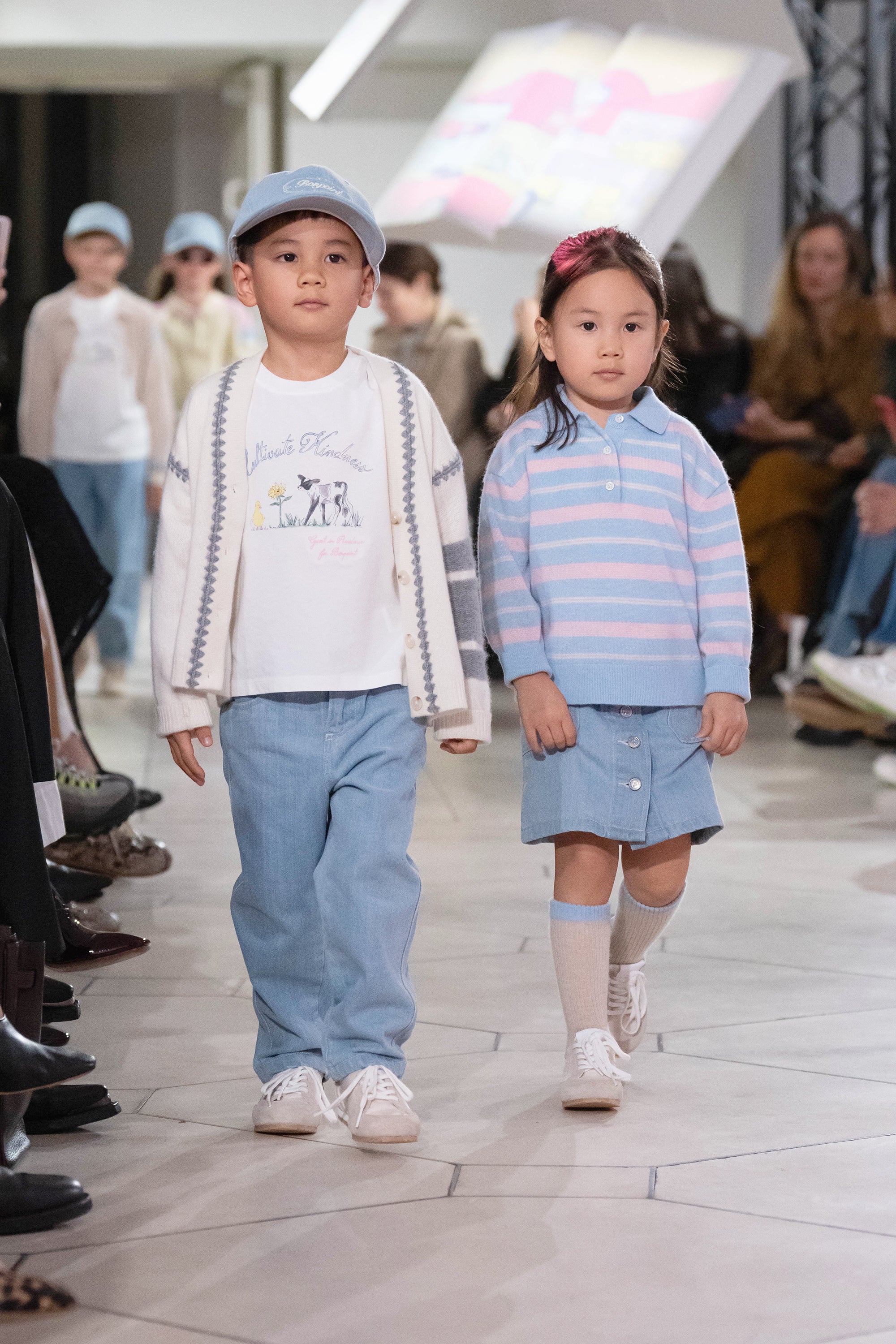 Bonpoint x Guest in Residence Louie unisex polo neck sweater cashmere in blue - Image 5