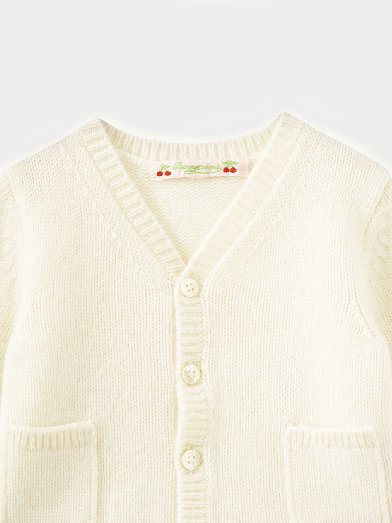 Cashmere Baby cardigan milk white - Image 4