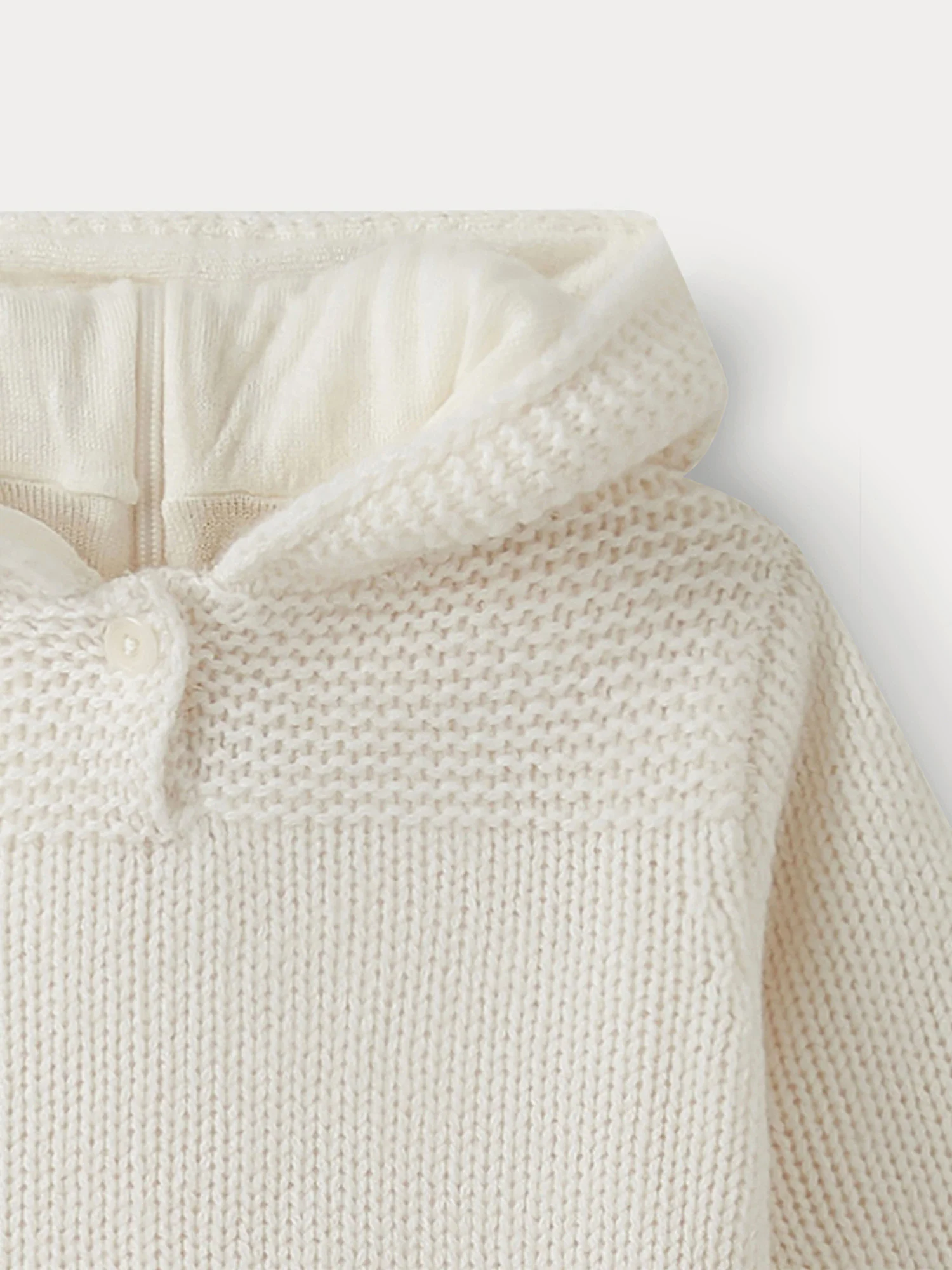 Cashmere Burnoose for Baby milk white - Image 3