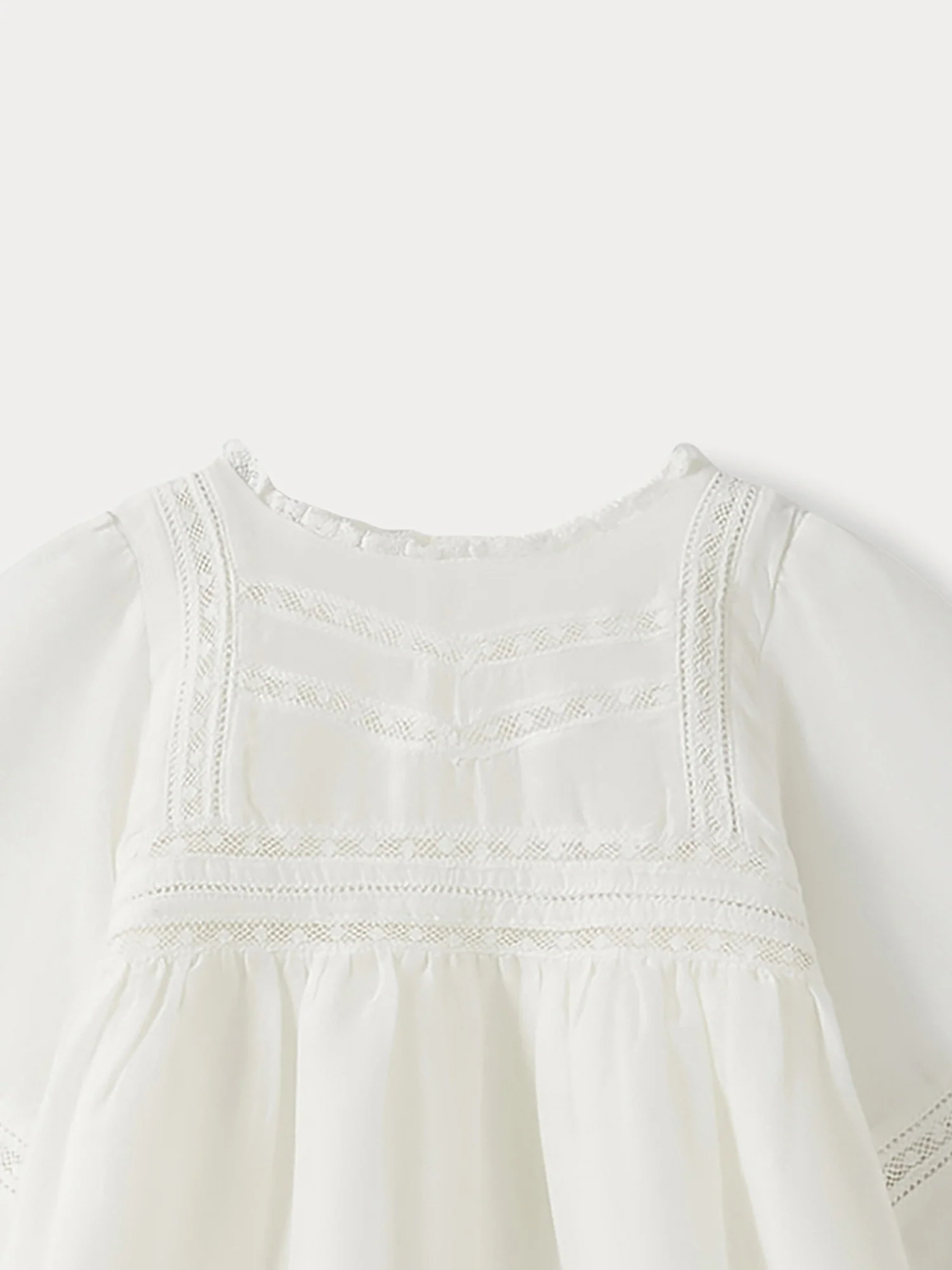 Cotton and silk christening gown - Image 3