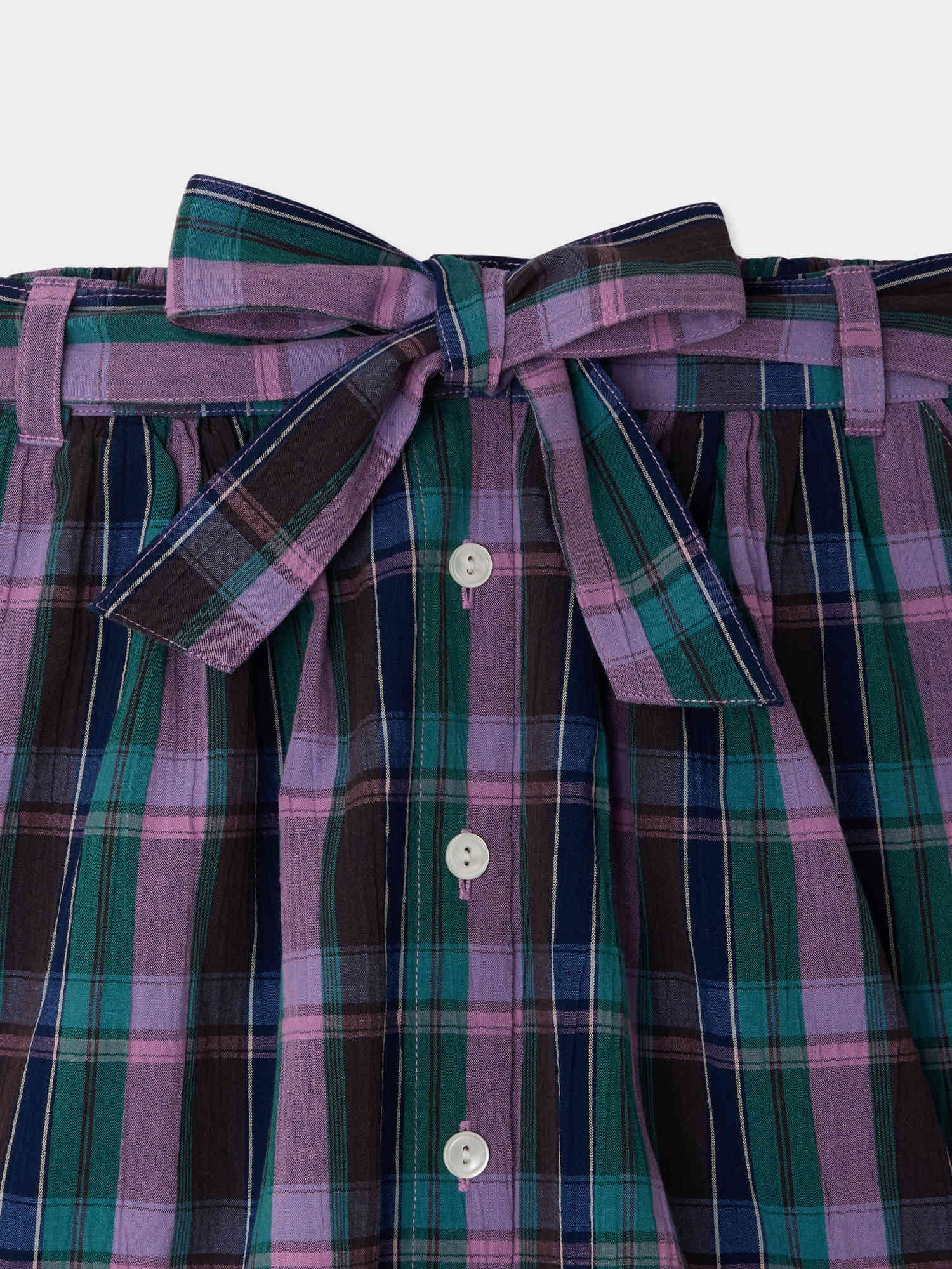 Esterina skirt in organic madras cotton - Image 3