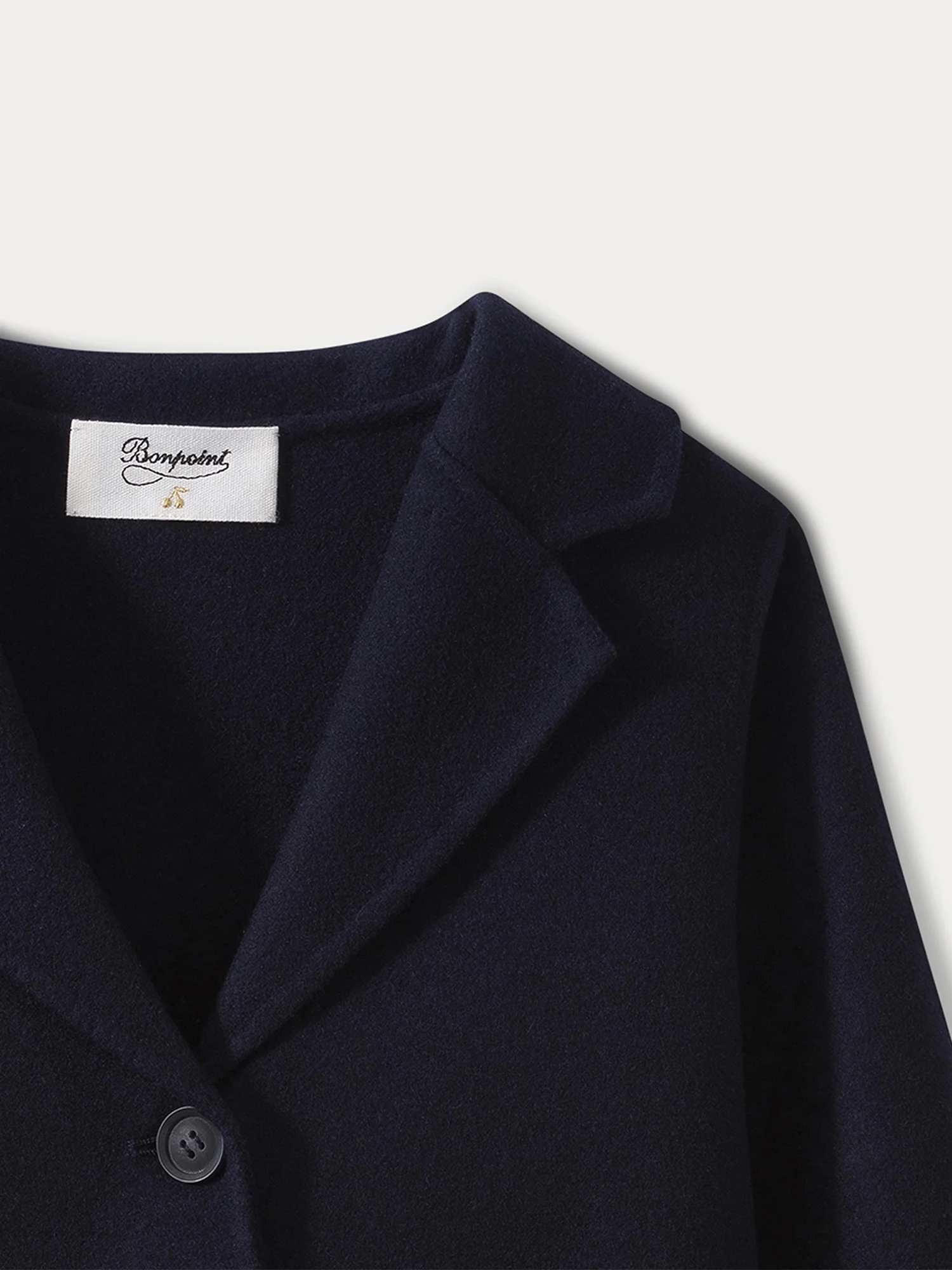 Girls' Cashmere Coat navy - Image 3