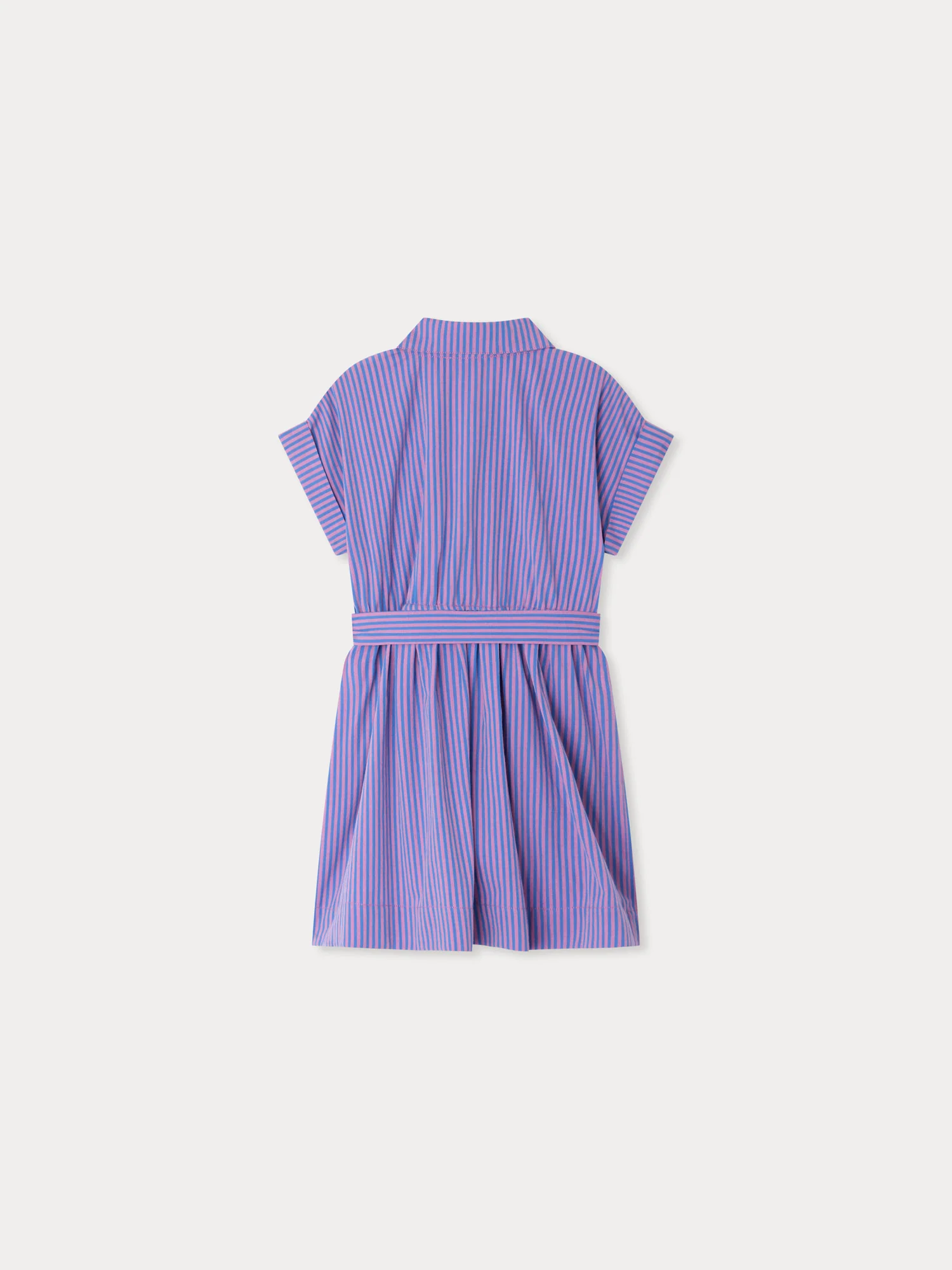 Gisele striped dress with organic cotton embroidery - Image 3