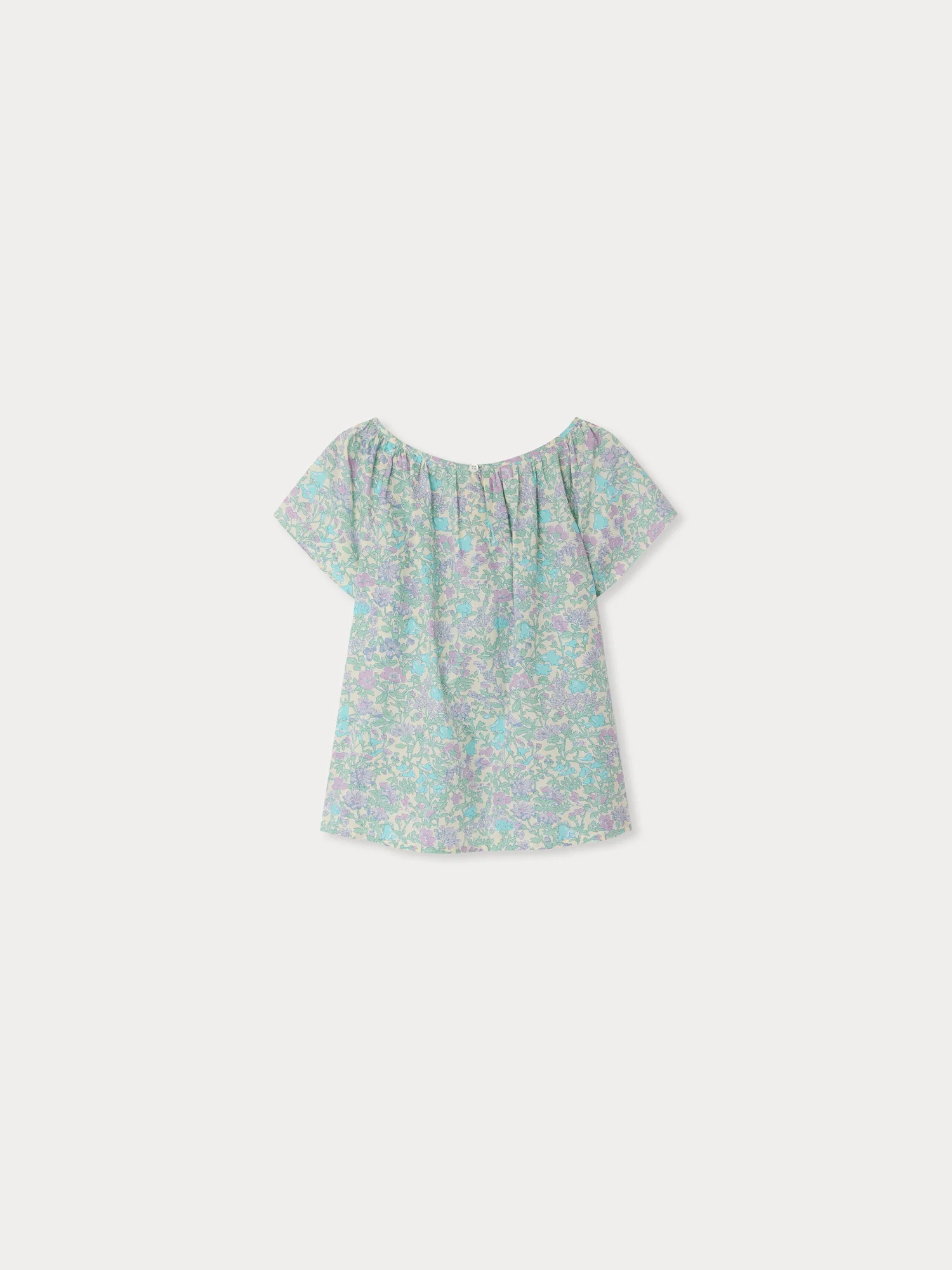 Grenade blouse smocked and embroidered in Liberty fabric in organic cotton - Image 3