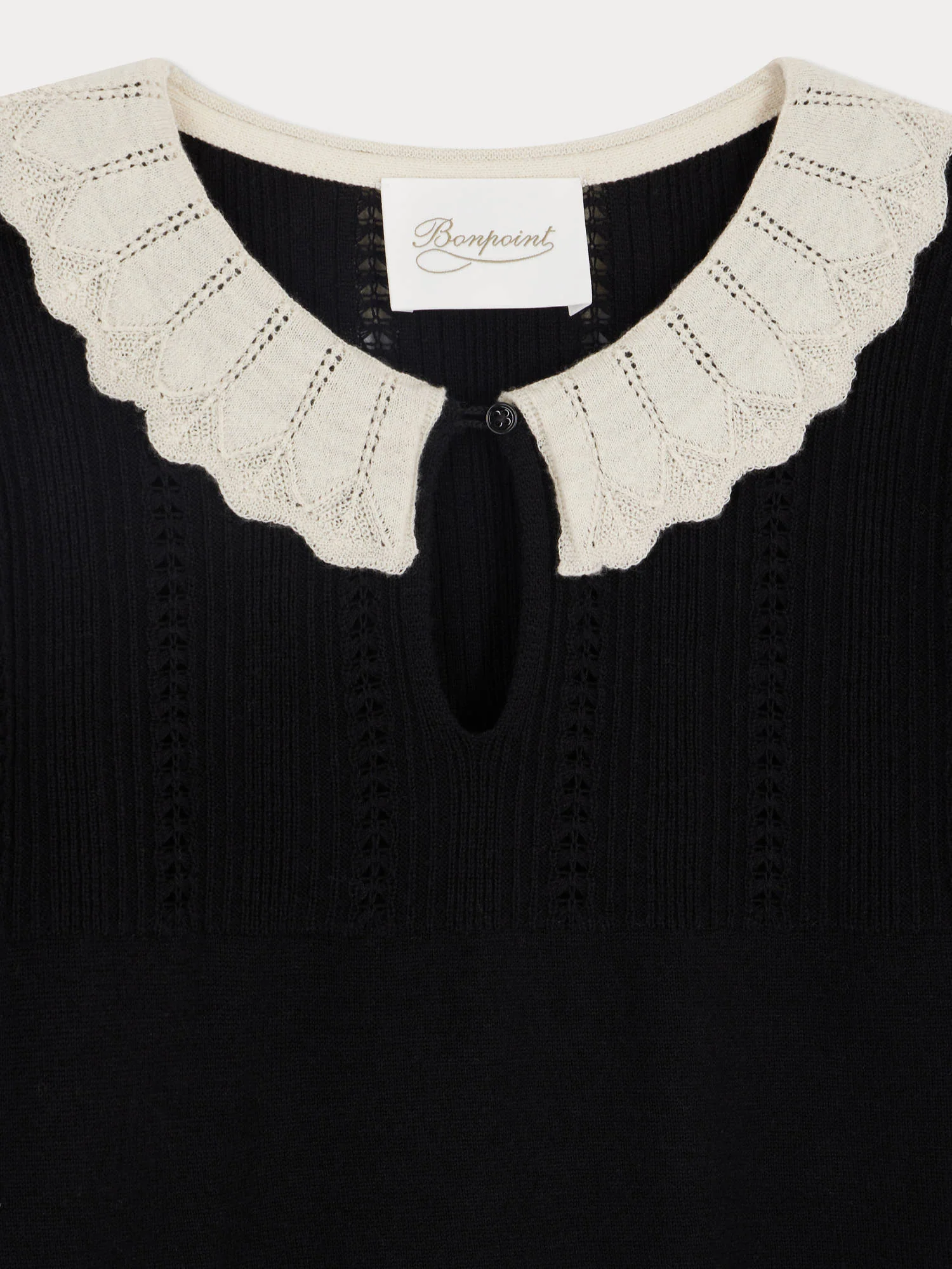 Jimina sweater with wool and silk collar - Image 4