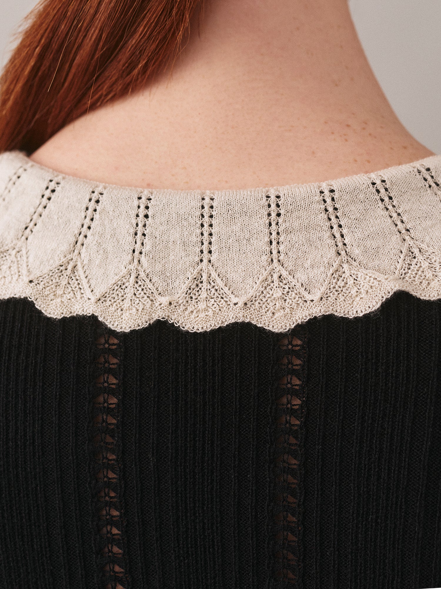 Jimina sweater with wool and silk collar - Image 6
