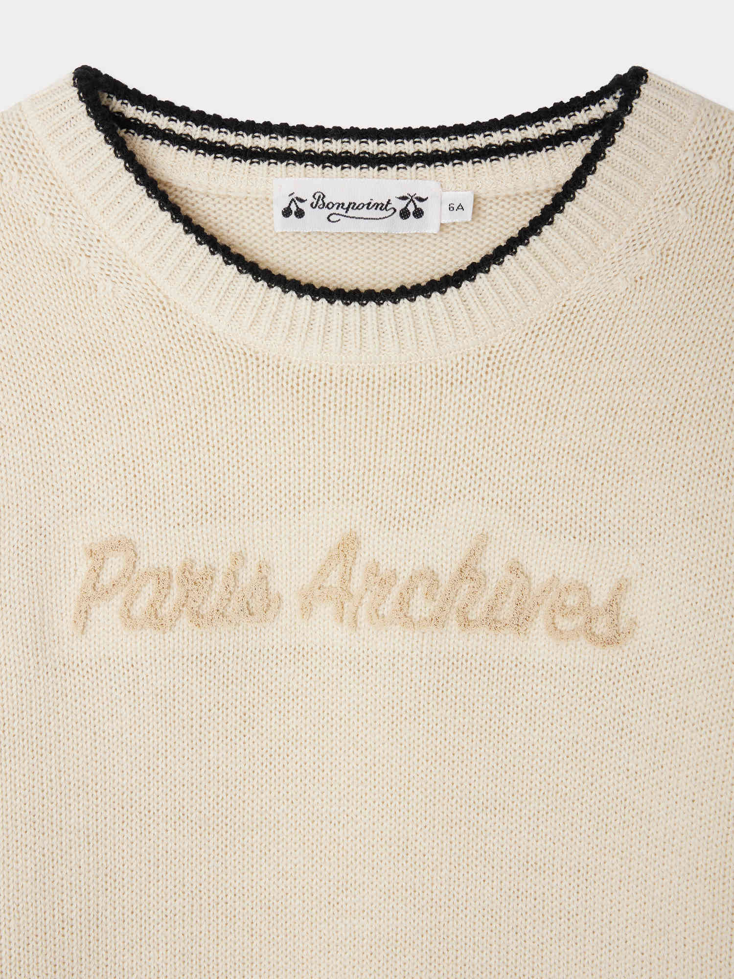 Juan crewneck sweater with Paris Archive embroidery - Image 3