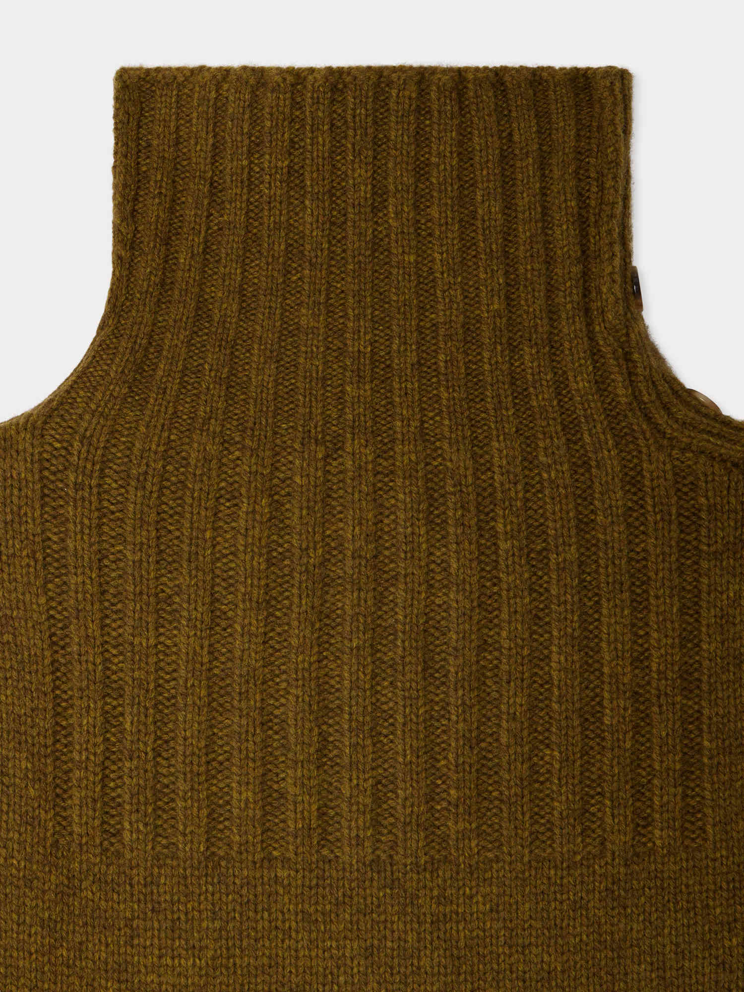 Junau Removable Collar in Khaki Wool - Image 4