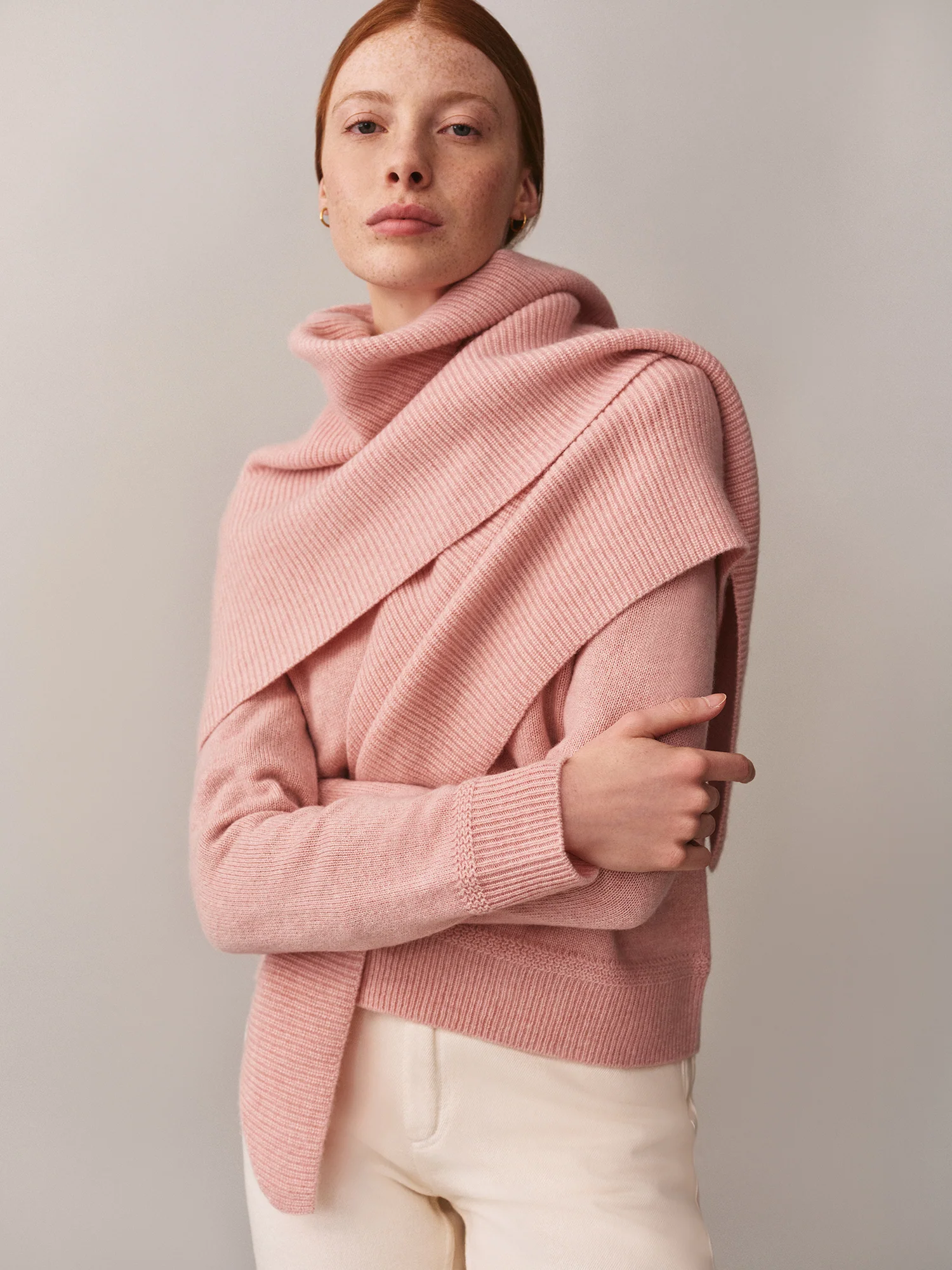 Juniette pink cashmere scarf - Image 5