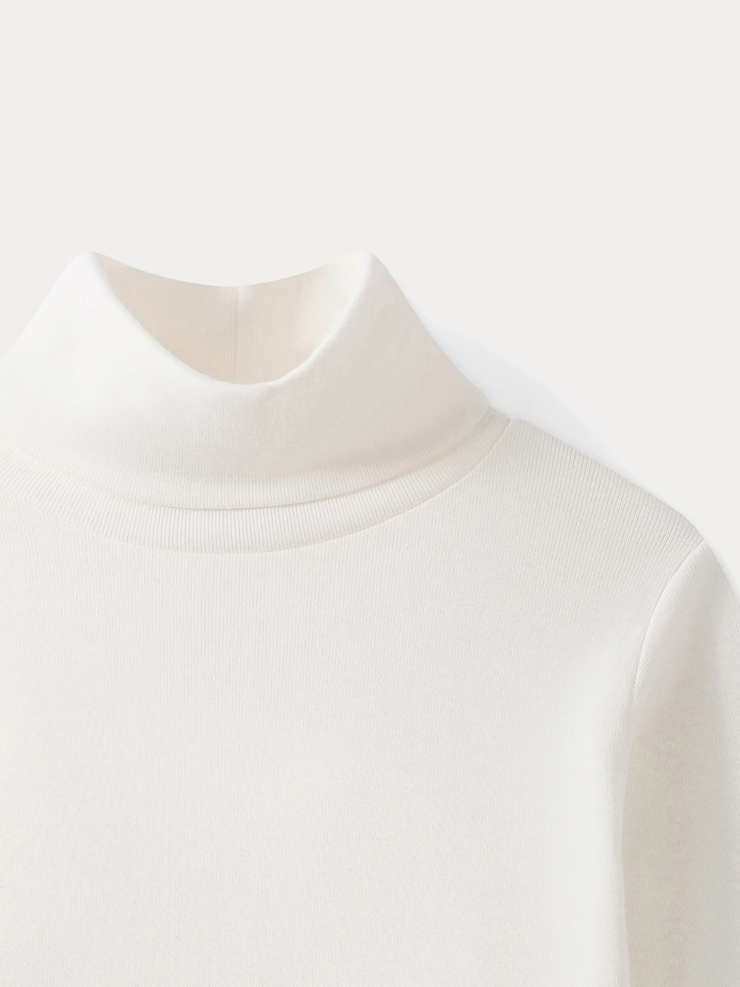 Thin turtleneck sweater milk white - Image 3